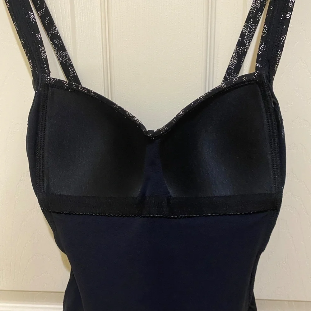 Niptuck- One Piece Swimsuit-Multi Fit cup- Silver Metallic Leopard Print- Size 4 - Picture 9 of 10